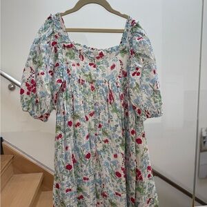 Tartine et Chocolat Floral Dress with Pink and Yellow